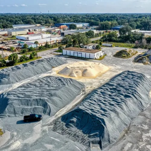 Drone view for stockpile survey volume measurement