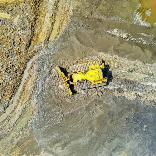 Earthwork analysis showing cut and fill areas