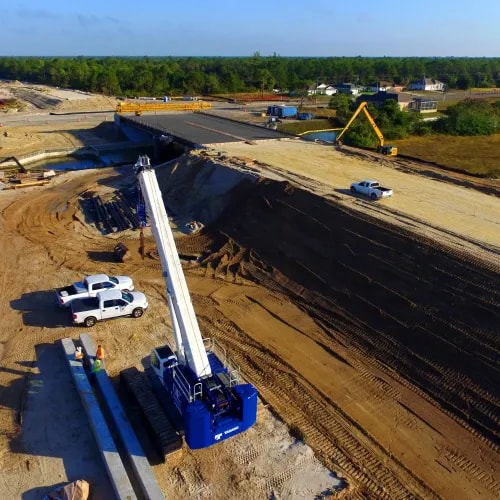 Topographic map used in civil engineering projects