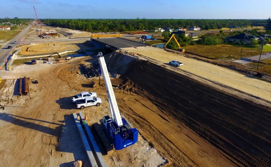 Topographic map used in civil engineering projects