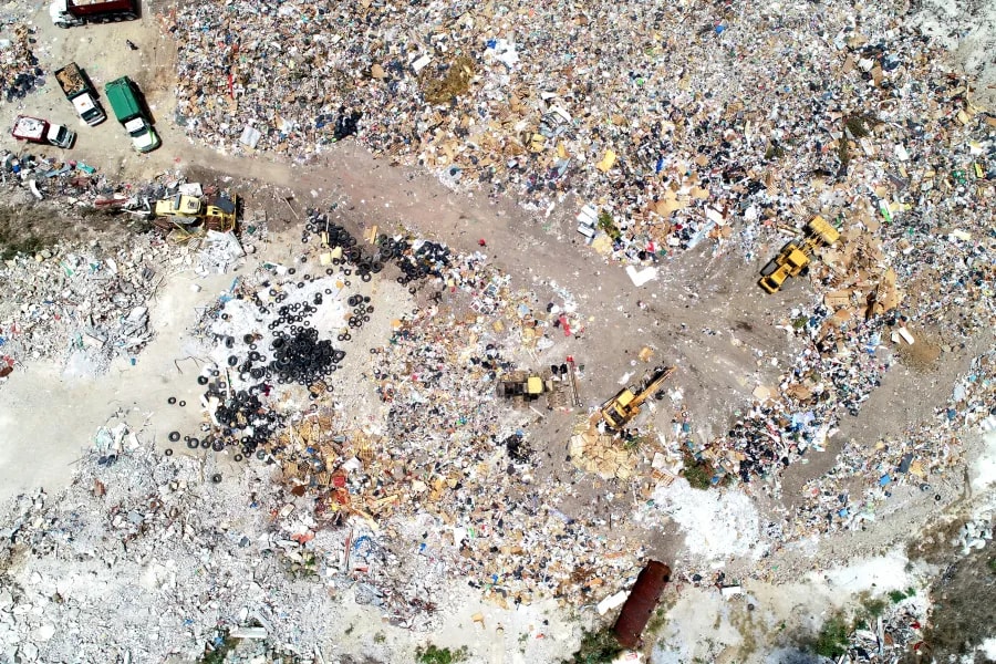 Aerial survey for landfill and recycling site monitoring