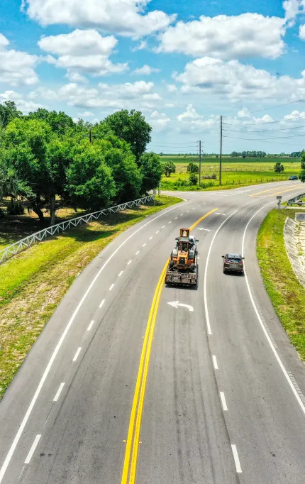 Road corridor mapped for road linework generation